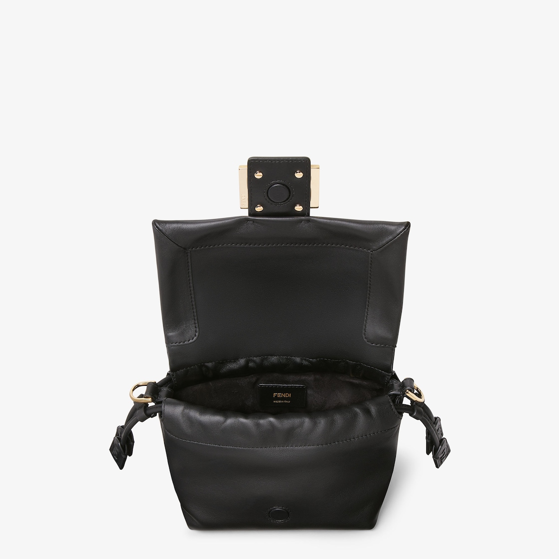 FENDI Mamma Baguette Small Black nappa leather mini bag - Image 5